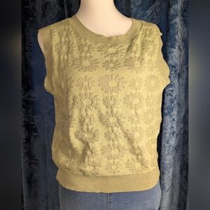 Hem & Thread Yellow Floral Tank Top